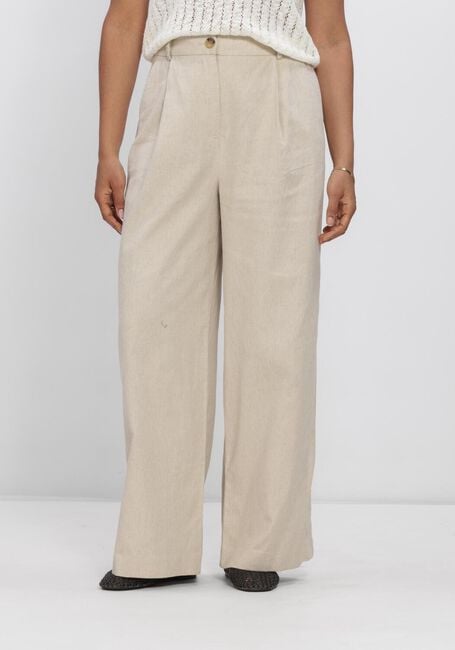 Beige MODSTR&Ouml;M Broeken GALEMD LINEN WIDE PANTS - large