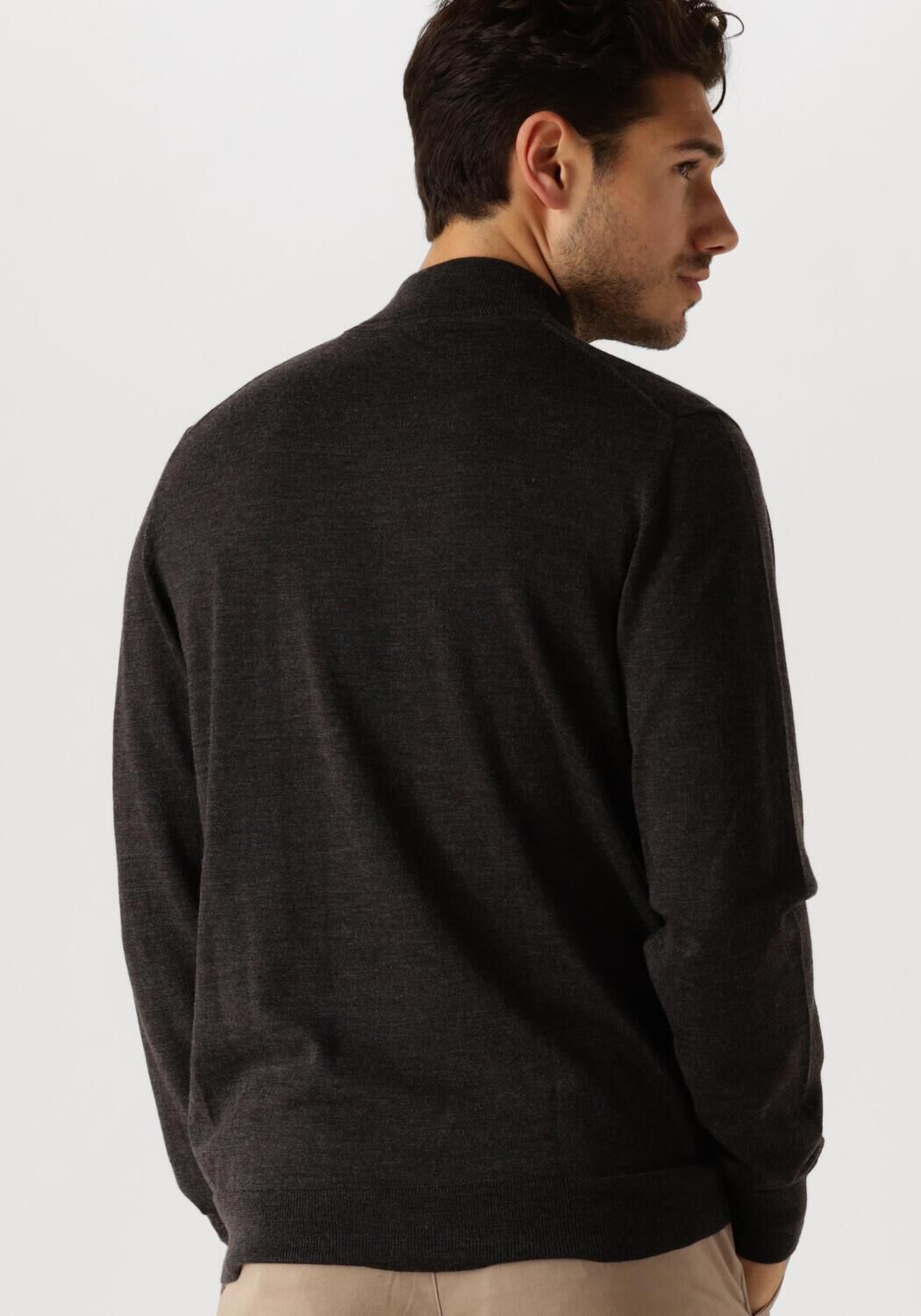 PROFUOMO Heren Truien & Vesten Pullover Mock Bruin