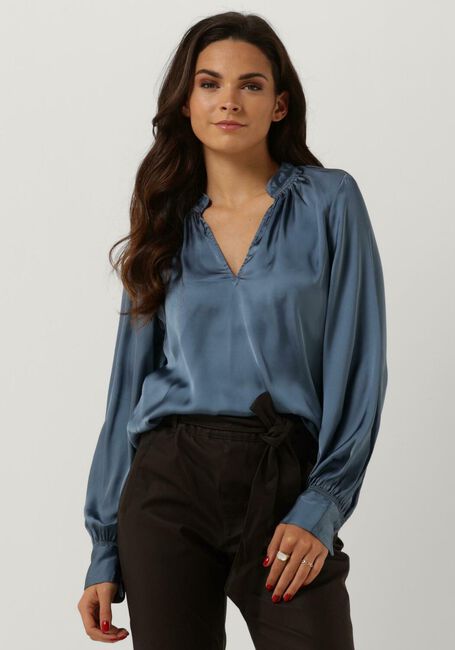 Blauwe LEVETE ROOM Blouses LR-WAVE 4 BLOUSE - large
