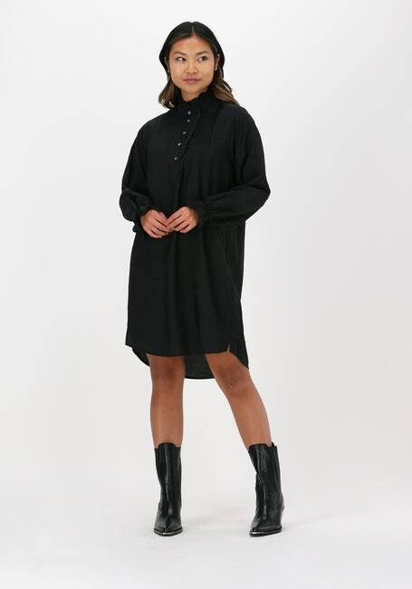 Zwarte CO'COUTURE Mini jurk CALLUM PINTUCK FRILL DRESS - large