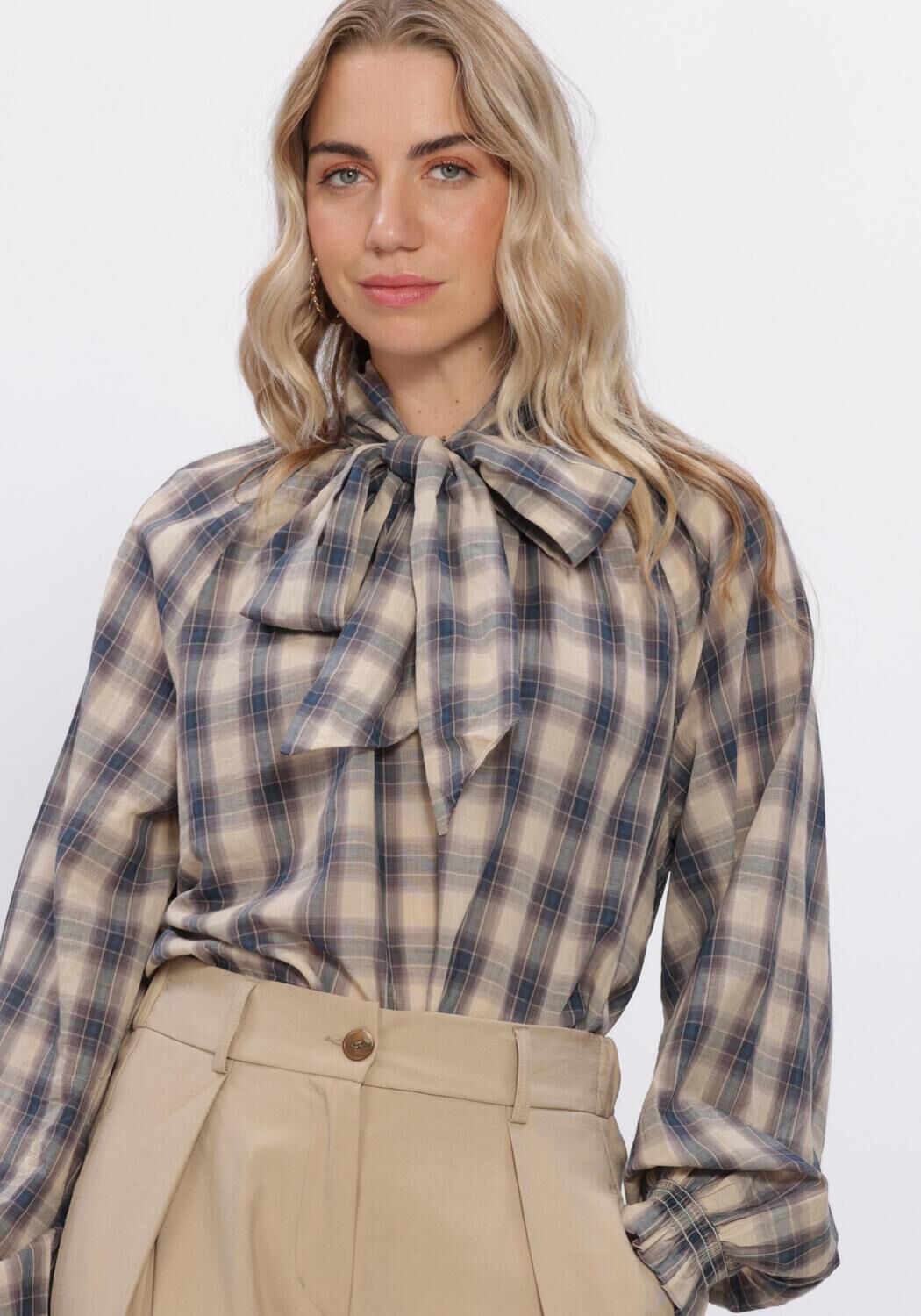 Multi SUMMUM Blouses TOP BLUE CHECK - large
