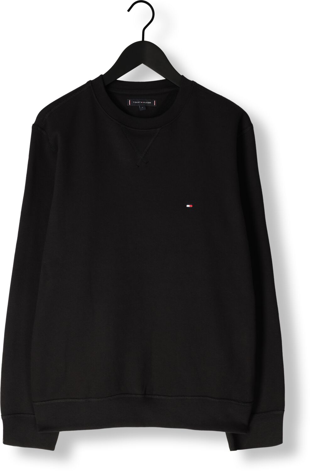 TOMMY HILFIGER Heren Truien & Vesten Essential Fleece Crewneck Zwart
