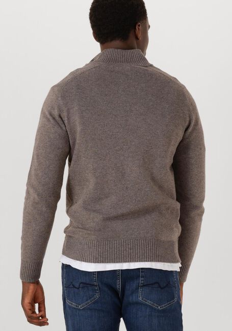 Taupe GENTILUOMO Trui TURTLE BUTTON+ZIP LS - large