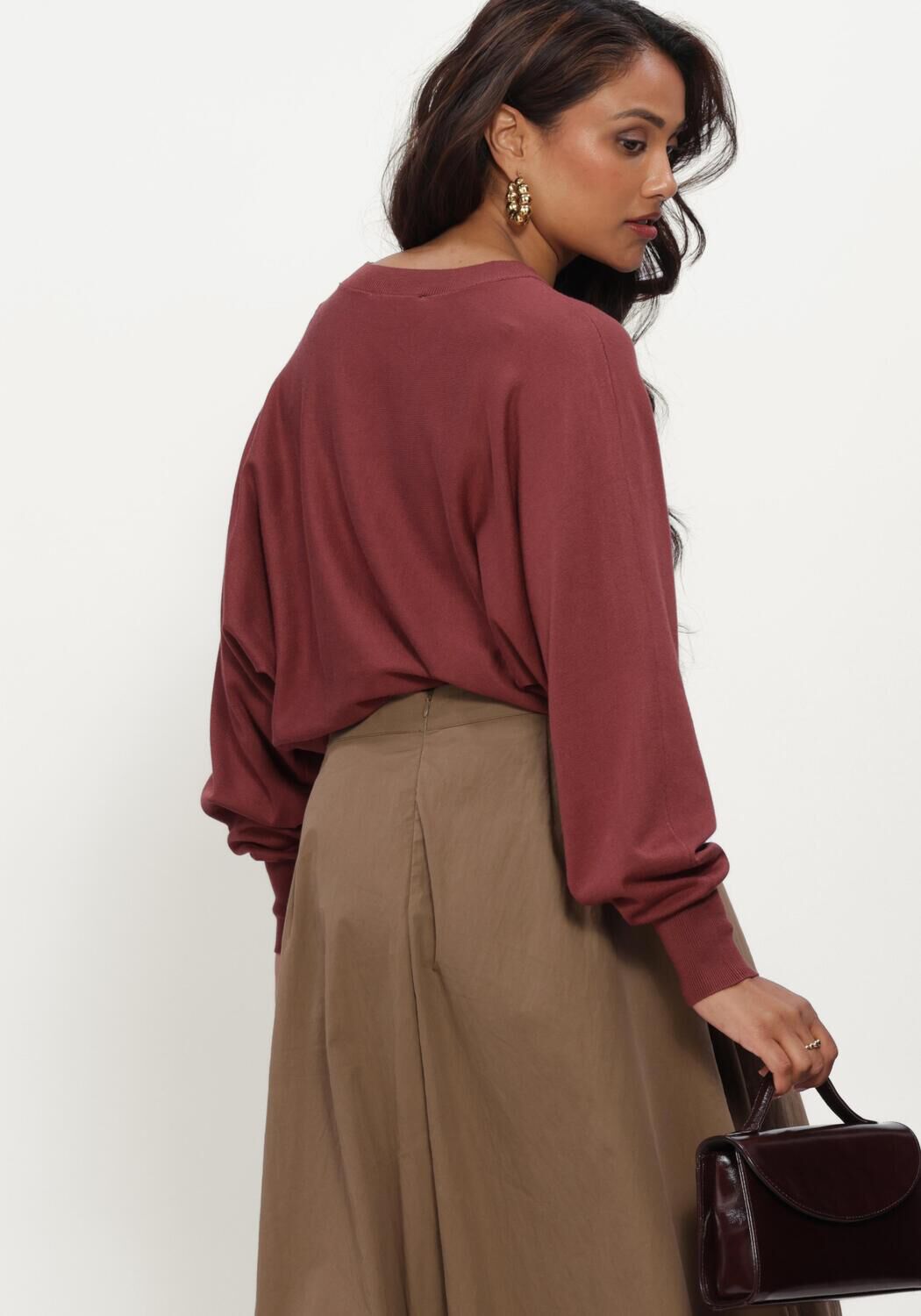 Bordeaux MINUS Trui MSDANA BAT SLEEVE KNIT PULLOVER - large