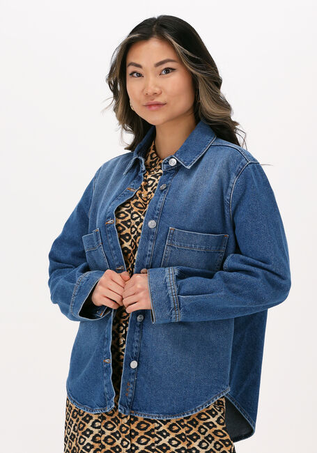 Blauwe SCOTCH & SODA Blouses DENIM SHIRT WITH FRINGE DETAIL - large
