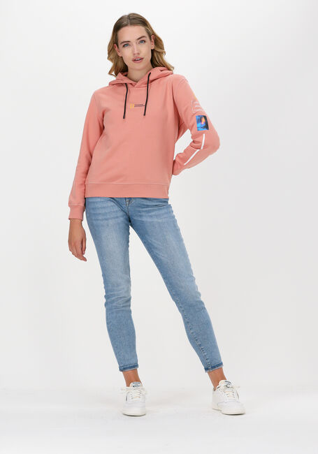Perzik NATIONAL GEOGRAPHIC Sweater HOODY WITH CORD - large