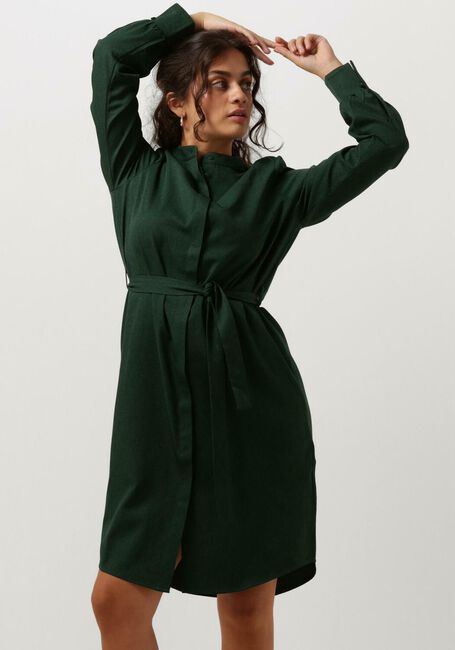 Donkergroene ANOTHER LABEL Mini jurk DALYCE DRESS L/S - large
