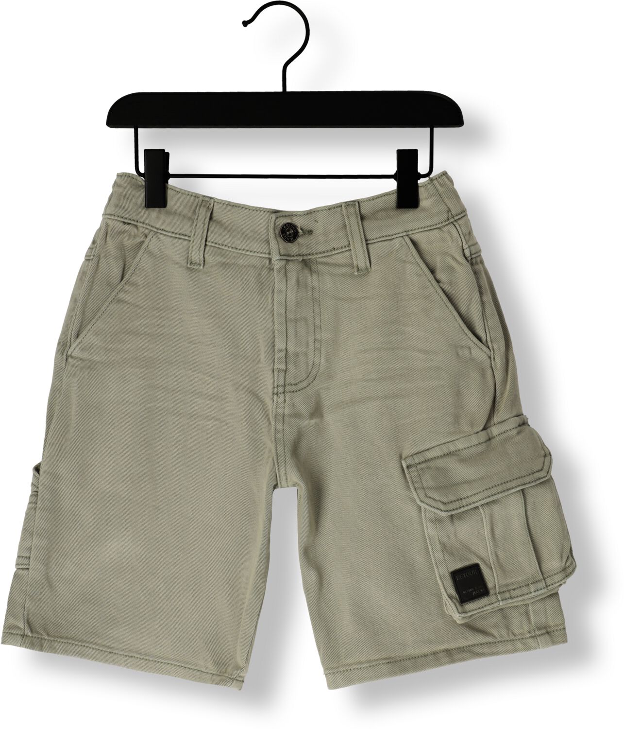 Retour Jeans denim relaxed cargo short groen
