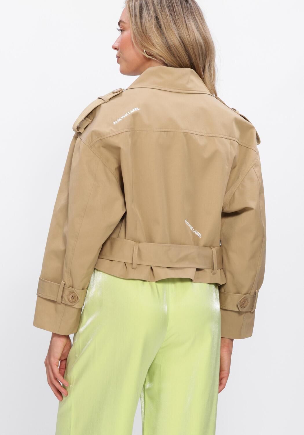 Camel ALIX THE LABEL Trenchcoats LADIES WOVEN SHORT ALIX TRENCH COAT - large