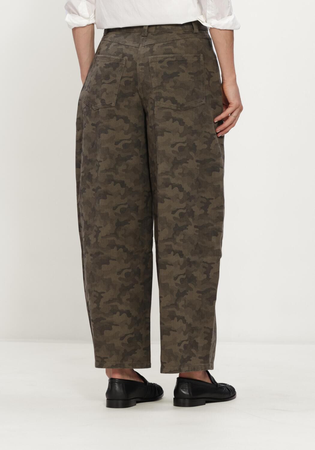 Groene NEO NOIR Wijde broek HAVEN CAMOU JEANS - large