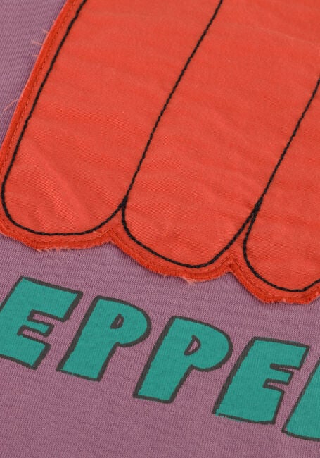 Paarse Jelly Mallow T-shirt BELL PEPPER APPLIQUE T-SHIRT - large