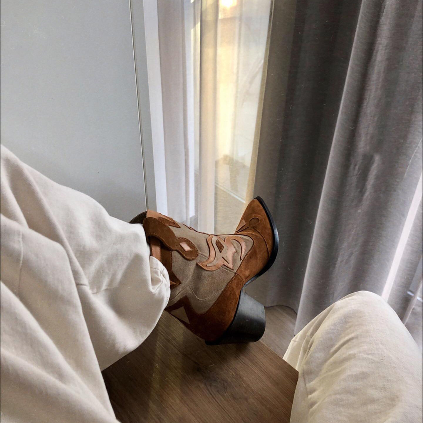 Beige TORAL Enkellaarsjes 12365 - large