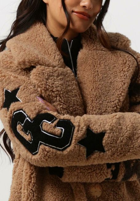Cognac GOOSECRAFT Teddy jas GC RHONDA SCRIPT COAT - large