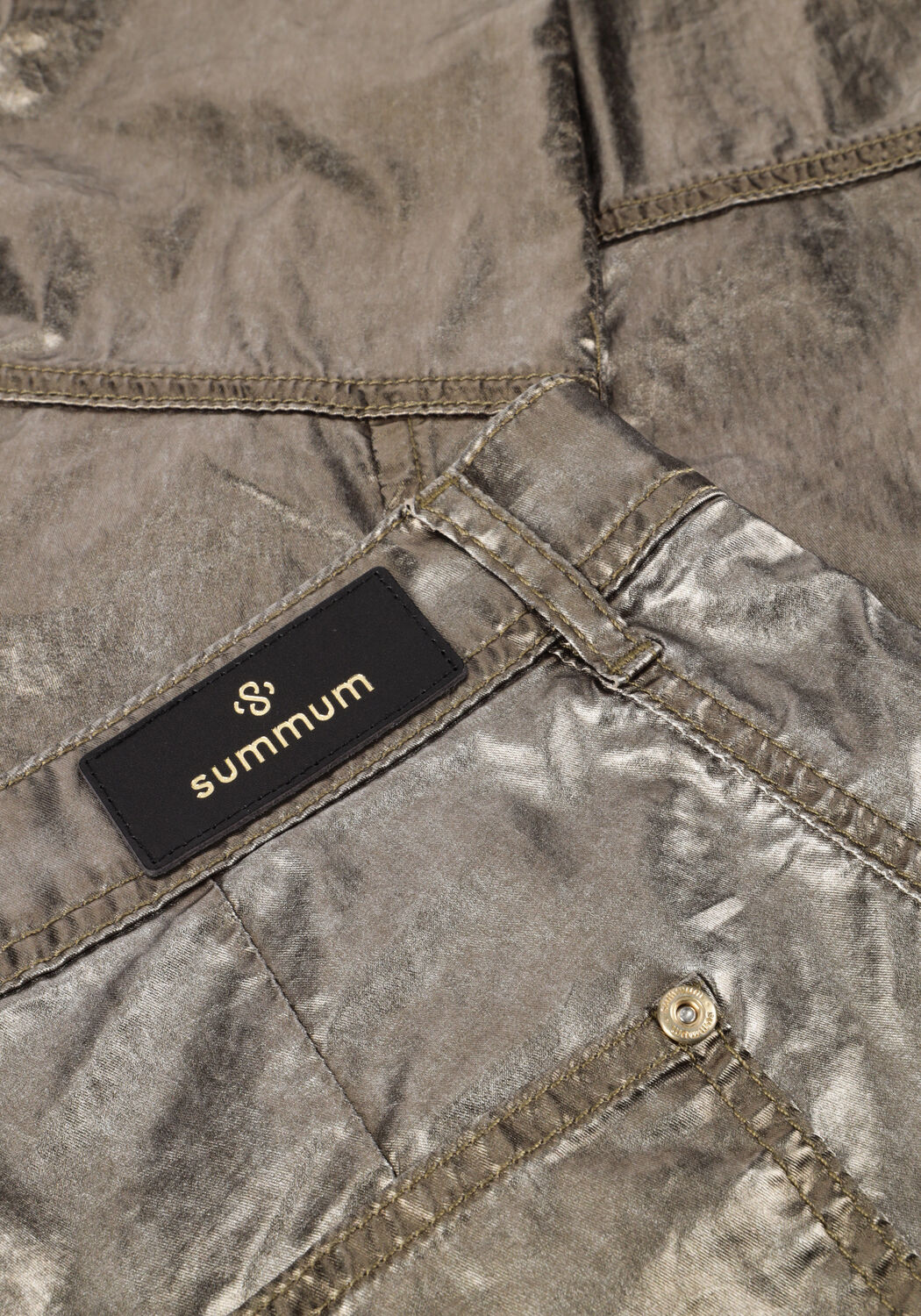 Metallic SUMMUM Lange broeken TAPERED METALLIC COATED TWILL - large