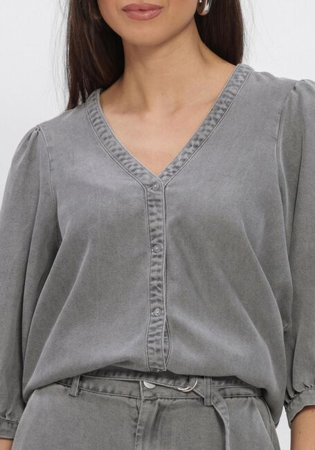 Grijze FREEBIRD Blouses DNM-TENCELL-BLACK-26-1 - large