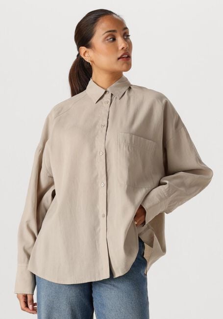 Grijze WITHBLACK Blouses WBLMARLEEN LS OVERSIZED SHIRT - large