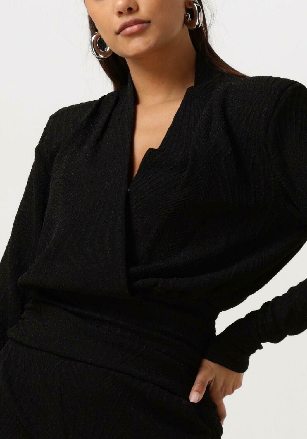 Zwarte wrap top store
