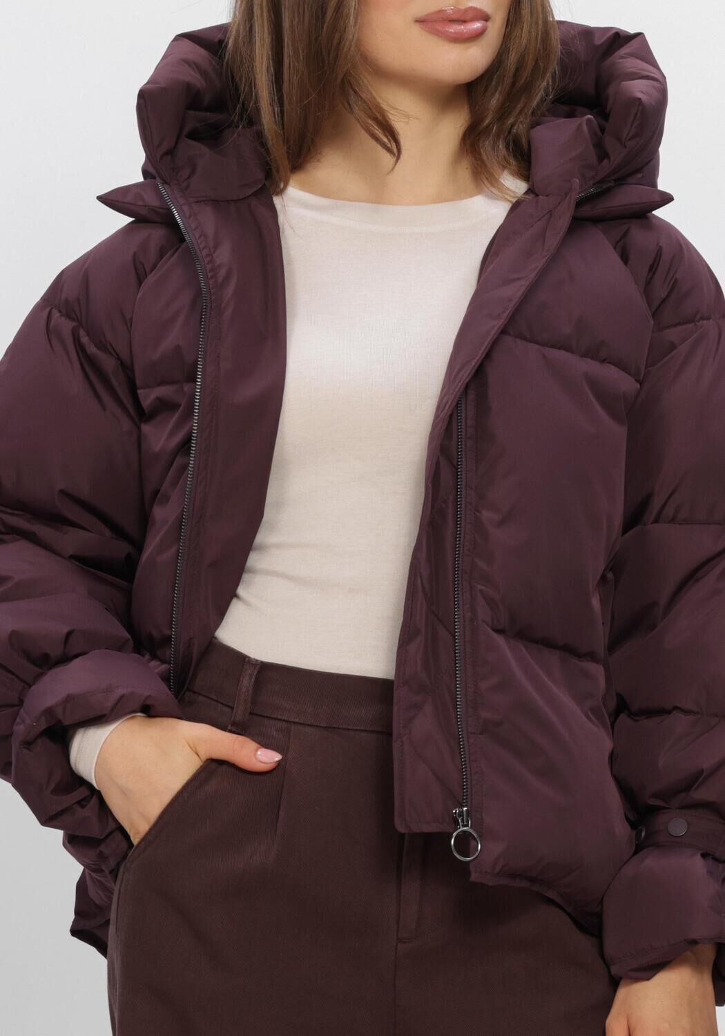 WITHBLACK Dames Jassen Wblkylie Real Down Jacket Bordeaux