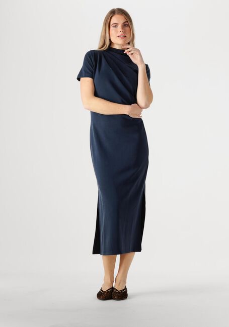 Donkerblauwe MY ESSENTIAL WARDROBE Midi jurk HELLEMW DRESS - large