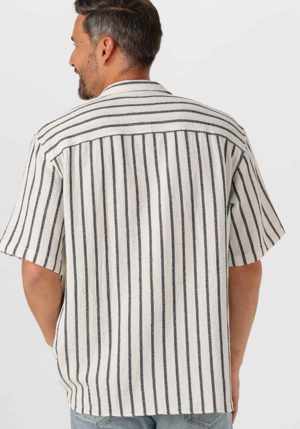 SELECTED HOMME Heren Overhemden Slhrelax-sal Shirt Ss Resort Wit