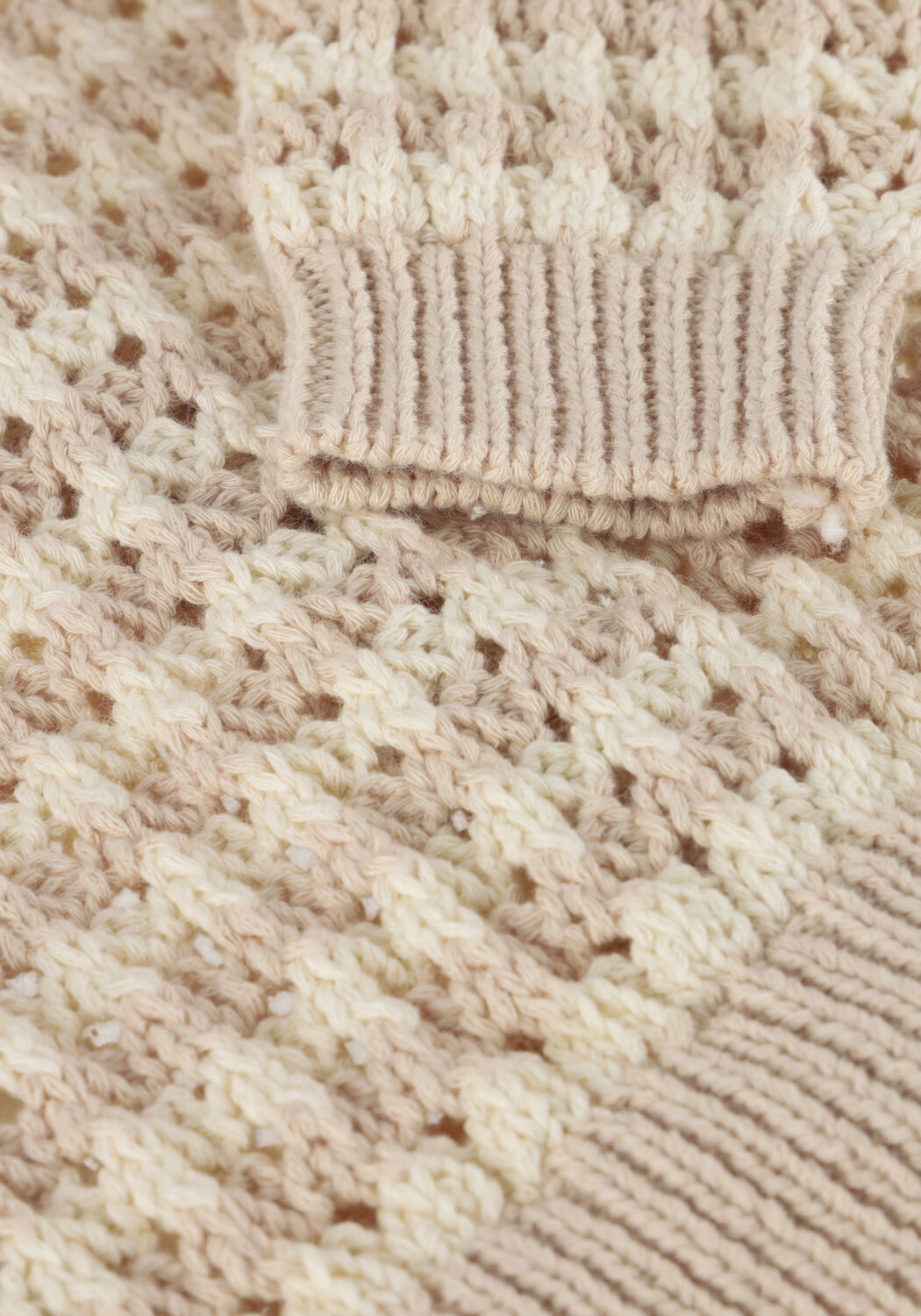 Beige LIL' ATELIER Vest NBFBOA LS KNIT CARD LIL - large