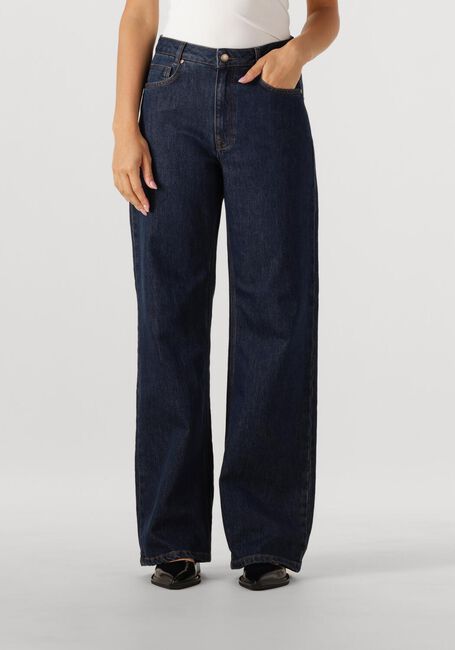 Donkerblauwe MY ESSENTIAL WARDROBE Straight leg jeans MWKARLI 139 HIGH WIDE DECO - large