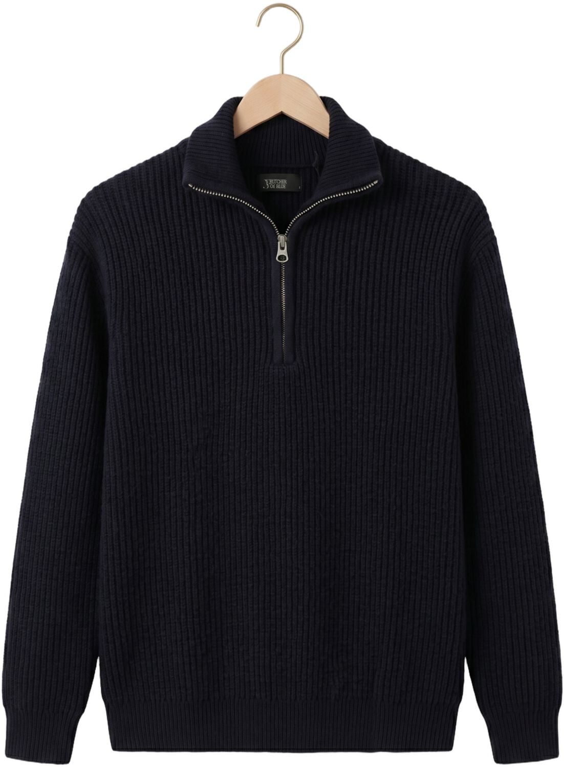 BUTCHER OF BLUE Heren Truien & Vesten Market Half Zip Donkerblauw