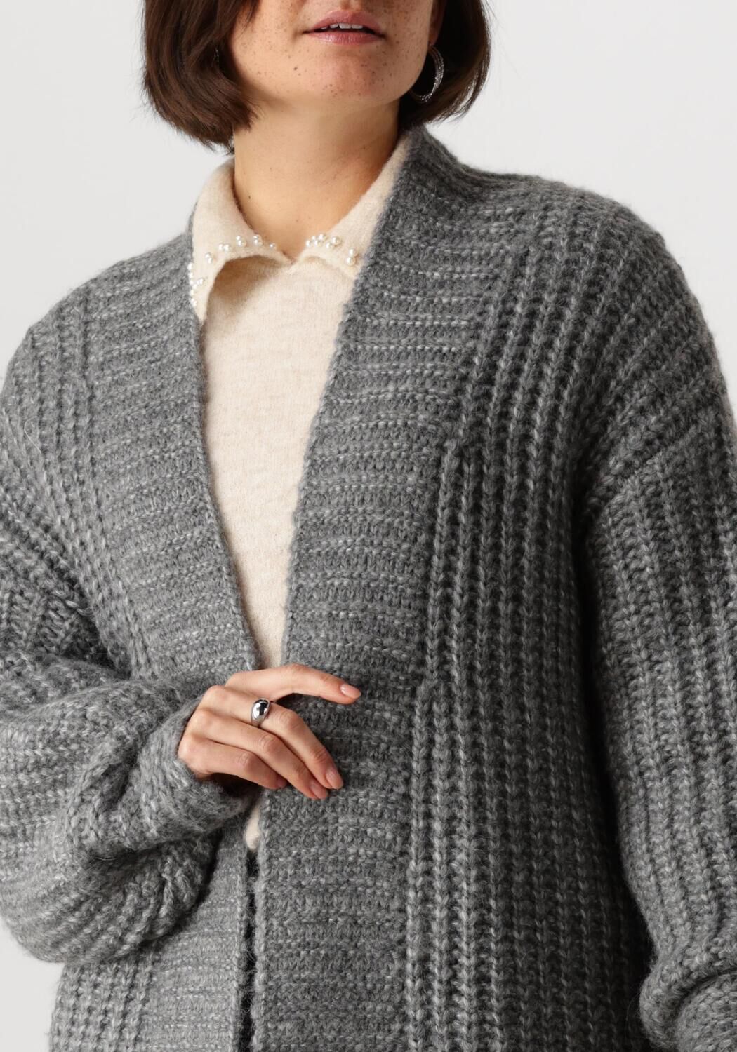 Y.A.S. Dames Truien & Vesten Yasdally Ls Long Knit Cardigan Grijs