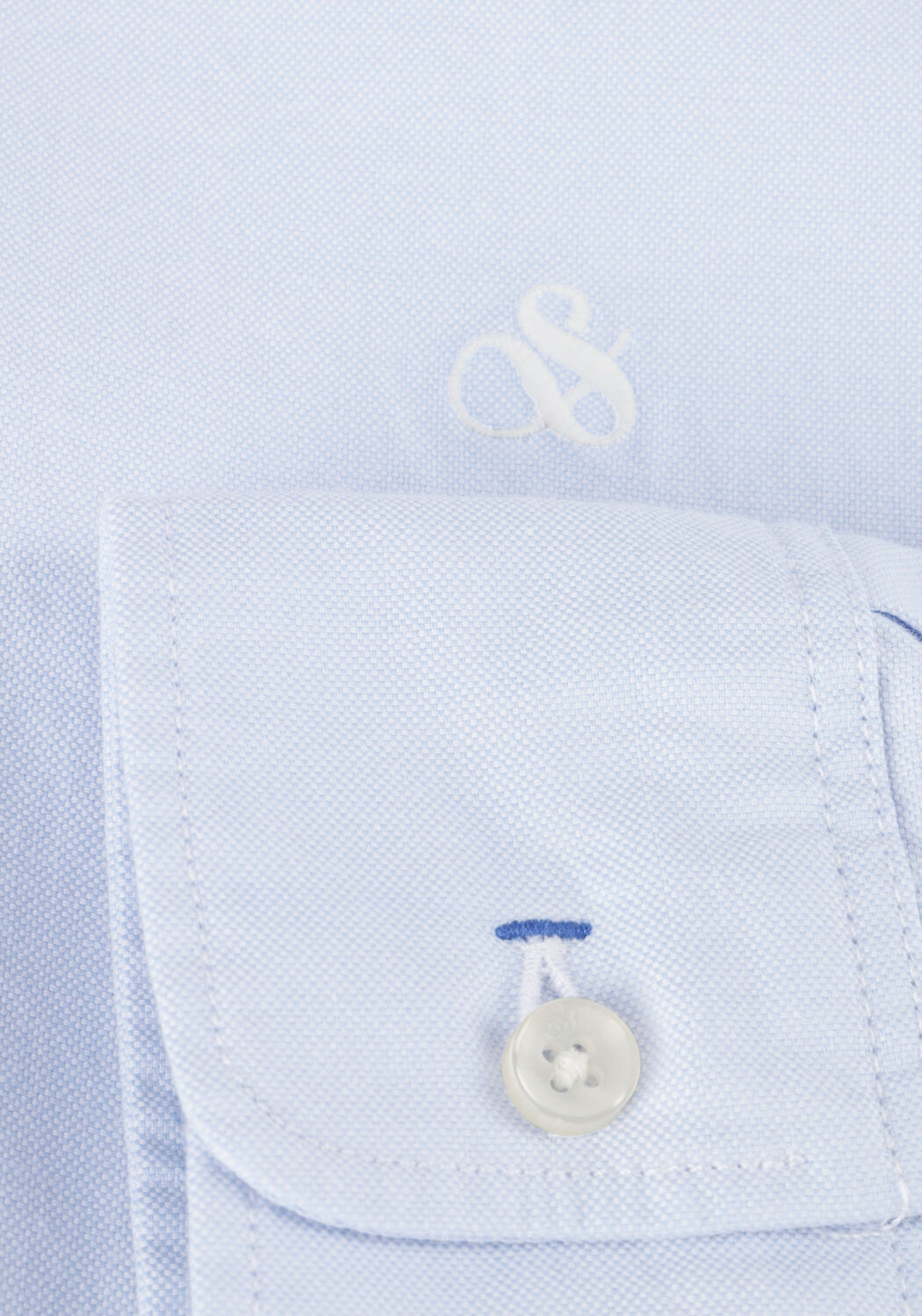 Lichtblauwe SCOTCH & SODA Casual overhemd ESSENTIALS - ORGANIC OXFORD REGULAR FIT SHIRT - large