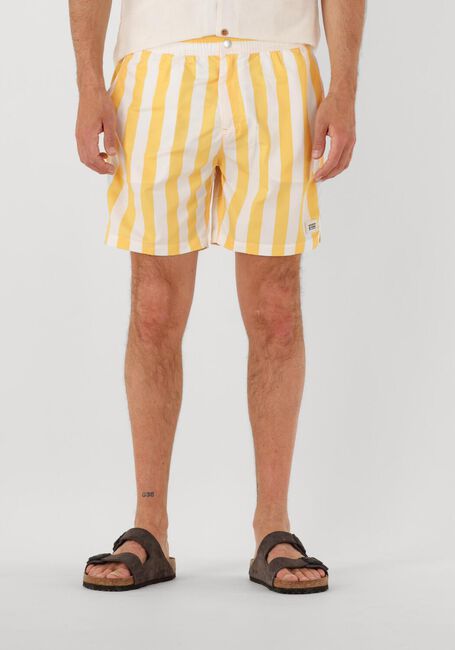 Gele SCOTCH & SODA Zwembroeken STRIPED MID-LENGTH SWIMSHORT - large