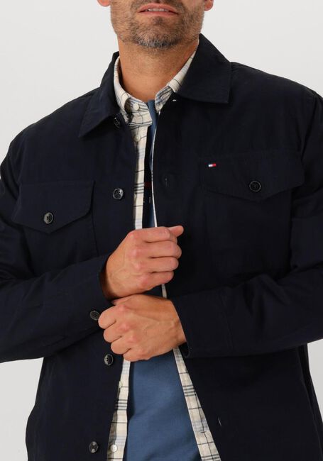 Donkerblauwe TOMMY HILFIGER Jack COTTON TWILL SHIRT JACKET - large