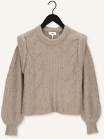 Taupe OBJECT Trui PEACHES KNIT PULLOVER Taupe OBJECT Trui PEACHES KNIT PULLOVER - medium