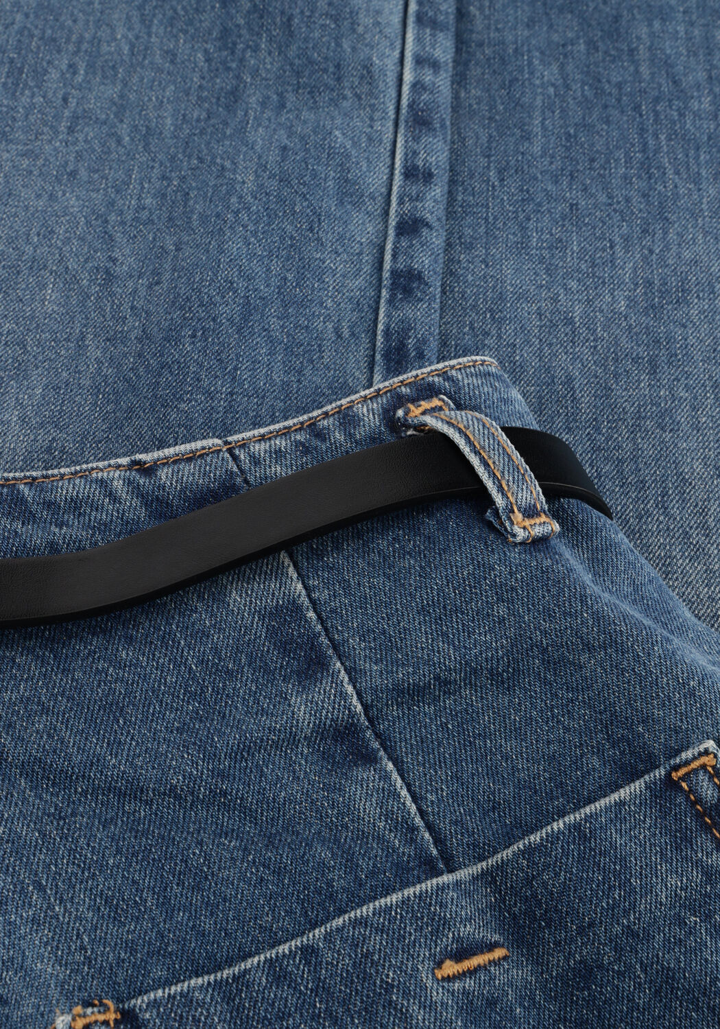 Blauwe WITHBLACK Wijde broek WBLMILA HW WIDE DENIM PANT - large