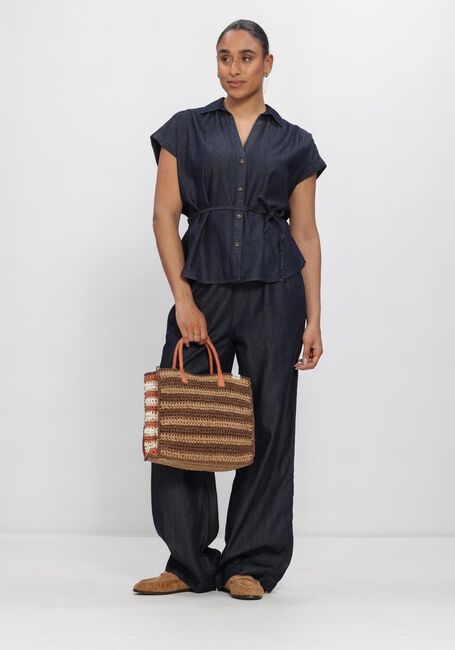 Blauwe SUMMUM Blouses BLOUSE DENIM LW COTTON TENCEL - large