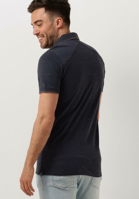 Donkerblauwe CAST IRON Polo SHORT SLEEVE POLO INJECTED COTTON PIQUE - large