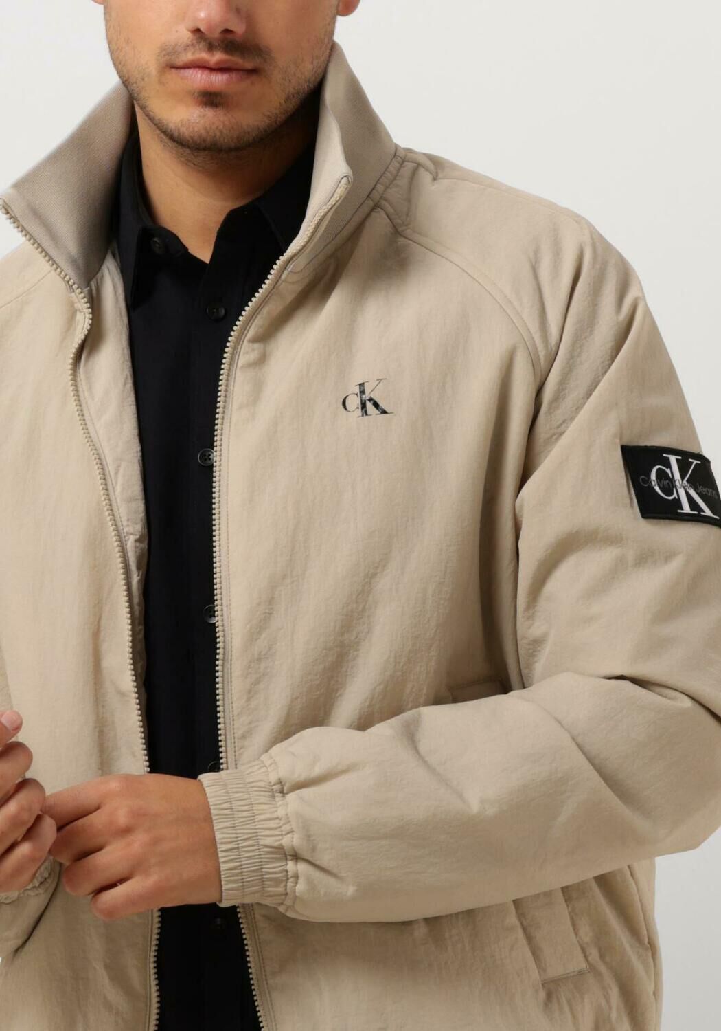 CALVIN KLEIN Heren Jassen Padded Harrington Taupe