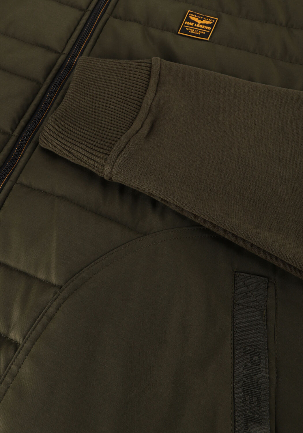 Groene PME LEGEND Jassen ZIP JACKET HYBRID SWEAT - large