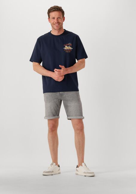 Grijze PURE PATH Shorts THE STEVE SKINNY FIT DENIM SHORTS - large
