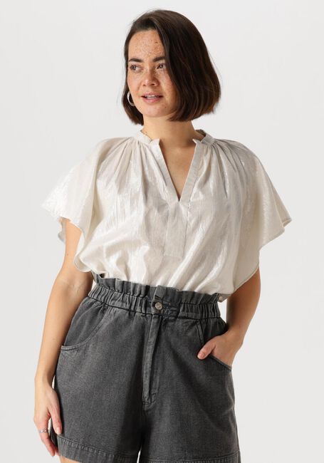 Witte BY-BAR Top VINA LUREX BLOUSE - large