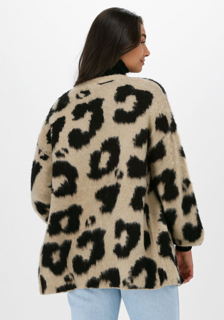Beige NA-KD Vest LEO KNITTED OVERSIZED BRUSHED  - large