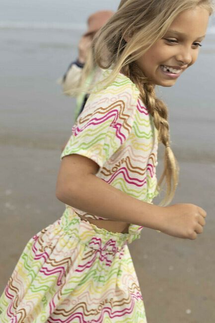 Multi LIKE FLO Blouses FANCY WOVEN RAINBOW KNOTTED BLOUSE - large
