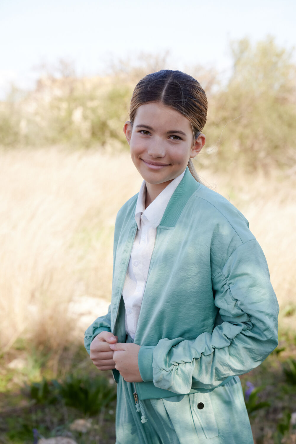 Witte NOBELL Blouses TIPI GIRLS BUTTON UP POPLIN BLOUSE - large