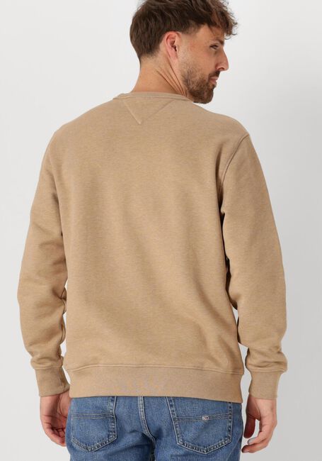 Bruine TOMMY JEANS Trui TJM REG BAGDE CREW EXT - large
