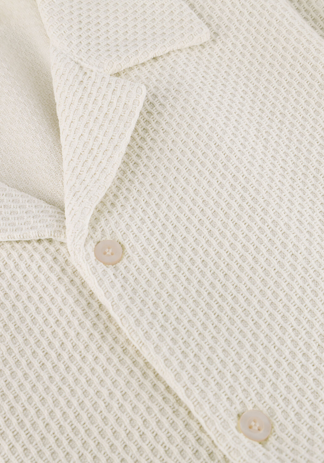 Beige PURE PATH Casual overhemd HONEYCOMB SHORTSLEEVED SHIRT - large