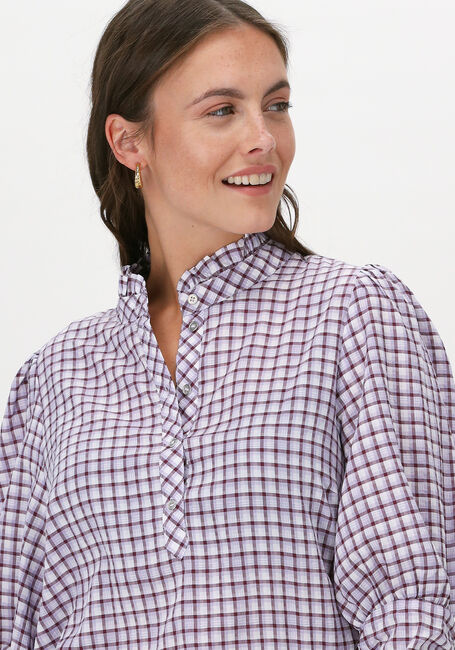 Paarse CO'COUTURE Blouses SANDY DOBBY CHECK SHIRT - large