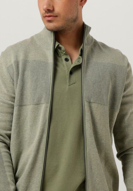 Gilet à empiècement en satin Piqué de coton mélangé vert