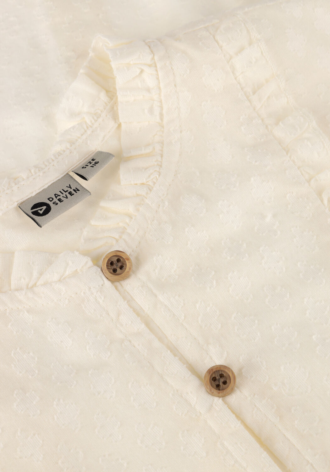 DAILY7 Meisjes Blouses Shirt Longsleeve Ruffle Gebroken Wit