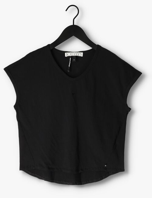 Zwarte 10DAYS T-shirt THE V-NECK TEE - large