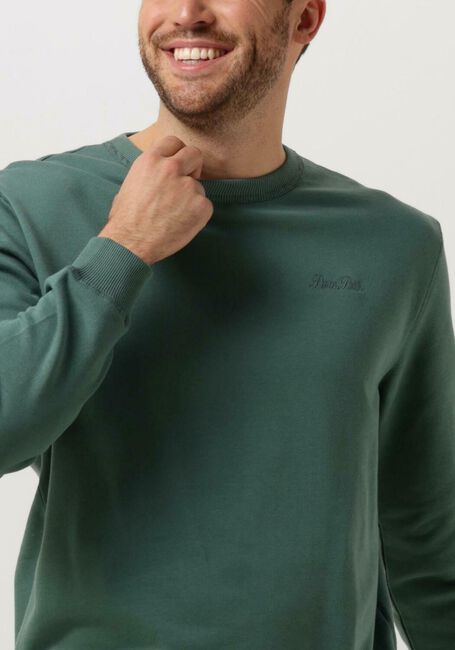 Groene PURE PATH Trui CREWNECK WITH CHEST EMBROIDERY - large