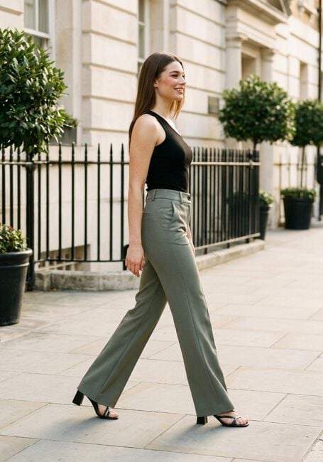 Groene MODSTR&Ouml;M Wijde broek GALE PANTS - large